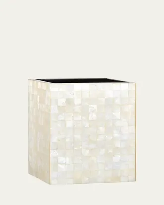 Labrazel Capiz Ivory Wastebasket