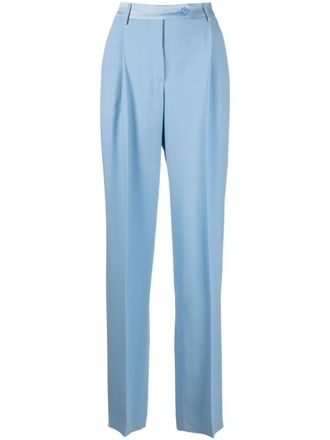 Alberta Ferretti high-waist tailored trousers - women - Acetate/Viscose/Acetate/Cupro - 44 - Blue