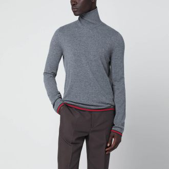 Gucci Maglione dolcevita grigio in cashmere