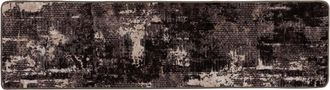 vidaXL Pasillo De Alfombra Marsa Negro Y Blanco 80 X 350 Cm Vidaxl