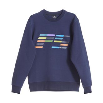 Paul Smith Sweatshirts, male, Blue, Size: XL Felpa Logo Obliquo