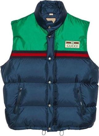 Gucci Nylon Satin Padded Vest Dark Blue 698713-Z8BN7-4697