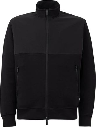 A|X Armani Exchange Full Zip Stretch Cotton Blend Sweatshirt - Heren - Vesten met rits - Zwart - L - Katoen - Hoodies & sweatvesten