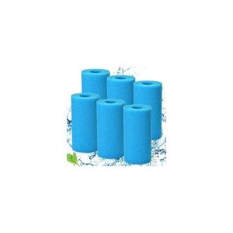 No Brand Lot De 6 &Eacute;ponge Filtrante Type A, Filtre En Mousse Pour Spa, Filtre De Piscine En Mousse, Cartouche De Filtre En Mousse, R&eacute;utilisables Et Lavable, Pou