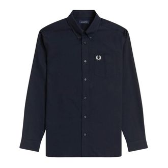 Fred Perry Heren, Overhemden, Blauw, Maat: XL Katoen