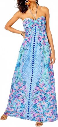 Lilly Pulitzer Viv Maxi Dress In Multi Hidden Treasure Engineered Woven Dress