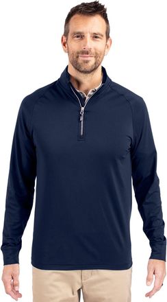 Cutter & Buck Adapt Eco Knit Stretch Recycled Mens Quarter Zip Pullover