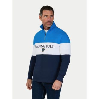 Raging Bull Cut & Sew Quarter Zip Sweatshirt in Electric Blue at Nordstrom, Size Xxx-Large
