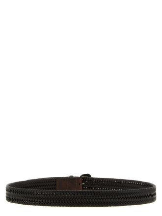 Brunello Cucinelli Womens Brown Leather Regular Belt