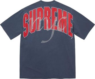 SUPREME SS26 Rhinestone Script S/S T-Shirt Navy SUP-SS26-324-NVY