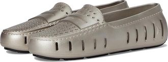 Floafers Metallic Posh Driver Womens Shoes Pewter/Black : 11 M