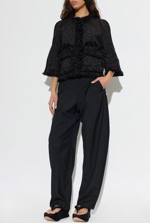 sacai Sacai Tweed Jacket, Womens, Black