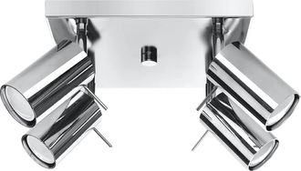 Sollux Lighting Design Deckenlampe Ring 4-Flammig (quadratisch), Chrom