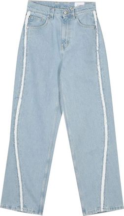 Axel Arigato Jeans, Dames, Blauw, W29, Katoen, Blauwe Straight Studio Streep Jeans