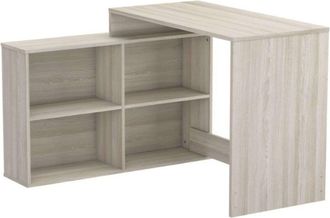 M&S Collection M&s - Mesa Escritorio Shannon Con Estanter&iacute;a Baja Color Roble 112x77x101 Cm