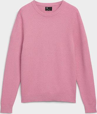 Le 31 Mens Diamond-textured sweater