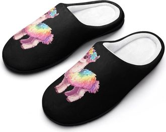 Generic Alpaca Mens Slippers Comfortable And Non-slip Cotton Slipper Shoe for House