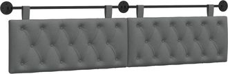 vidaXL Cabecero Colgante Gris Oscuro Tela Vidaxl
