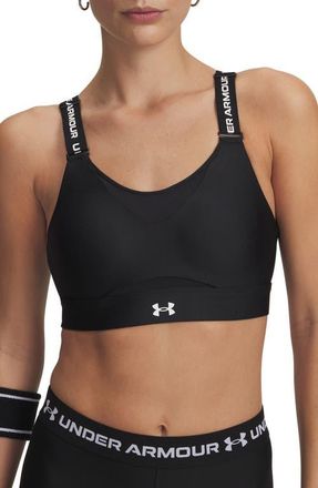 Under Armour Infinity High 2.0 Sports Bra in Black //White at Nordstrom, Size X-Small A