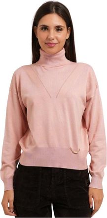 Gaud&igrave; Truien & Vesten, Dames, Roze, XL, Pullover met hoge hals