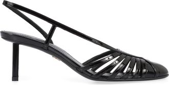 Ferragamo Womens Patent Leather Pumps Black Lamb