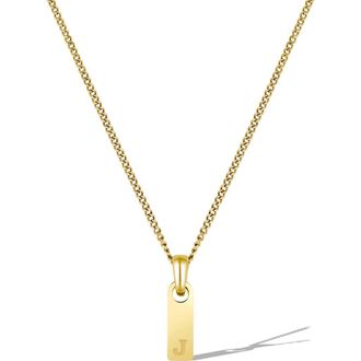 Vincero Mens Initial Pendant Necklace in Gold - J at Nordstrom