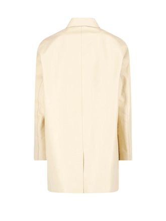 Jil Sander Womens Jackets Cream Bovine Leather