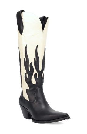 Dingo Burnin Love Knee High Western Boot in Black at Nordstrom, Size 8.5