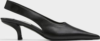 Toteme Womens Black leather slingback pumps Women