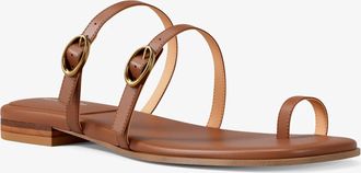 Michael Kors Kya Leather Flat Sandal