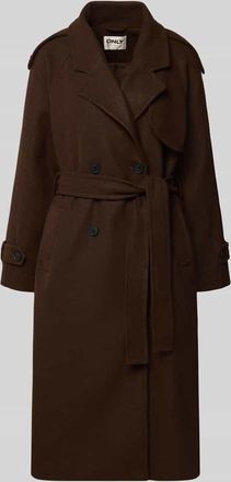 Only Regular Fit Mantel mit Reverskragen Modell DEAR-TRILLION in Schoko Melange, Gr&ouml;&szlig;e L