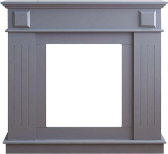 Mobili Rebecca Mobili Rebecca - Rebecca Mobili Chimenea Decorativa Mdf Estilo Moderno Gris 100x109x26