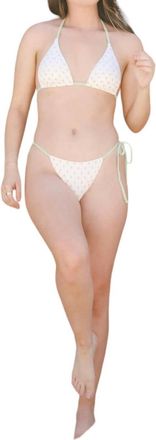 Dippin' Daisy's Swimwear Paris Bikini Bottom In Dotted Pink