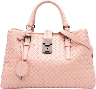 Bottega Veneta Pre-owned Handbags, female, Pink, Size: ONE SIZE Pre-owned Leather Shoulder Bag