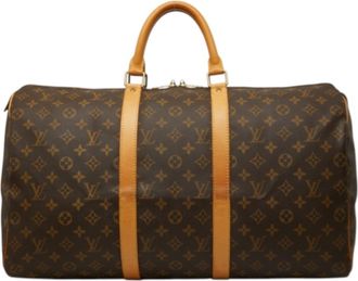 Louis Vuitton Monogram Brown Pvc Leather Boston Bag (Pre-Owned)