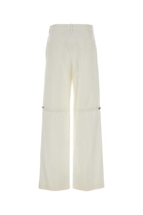 Fendi Womens White Cotton Pant Exterior: Pantaloni