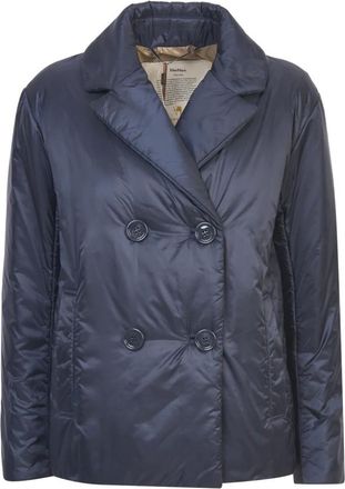 Max Mara Dames, Jassen, Blauw, Maat: S Zijde