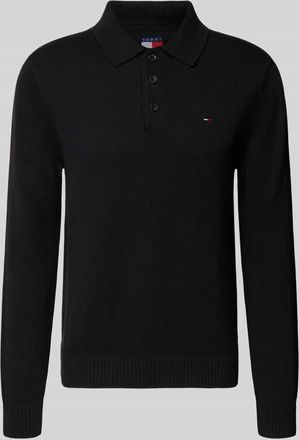 Tommy Jeans Slim Fit Strickpullover aus reiner Baumwolle in Black, Größe XXL