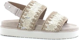 Mou Platte sandalen - Dames - Sandalen - Wit - 40 EU - Leer - Schoenen
