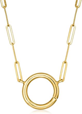 Ross-Simons Italian 10kt Yellow Gold Charm-Compatible Circle Necklace