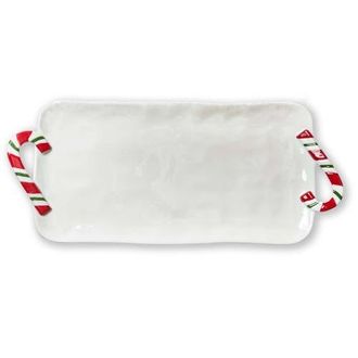 Tag Candy Cane Rectangular Serving Platter Multicolor Ceramic in Multicolored at Nordstrom