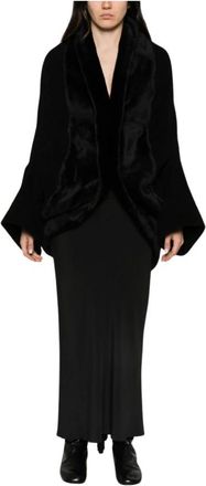 Junya Watanabe Oversized vest met sjaalkraag - Dames - Truien - Zwart - Maat: M Wol