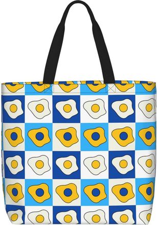 Generic Women Handbag Fried Egg Pattern Daily Bag Retro Large Capacity Crossbody Bags, For Christmas, Gym, Wedding, Daily, School
