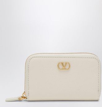 Valentino Garavani Vlogo Signature zip wallet ivory
