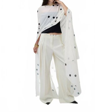 ANNA OCTOBER Antonia Bell-Curved Length Cape In White