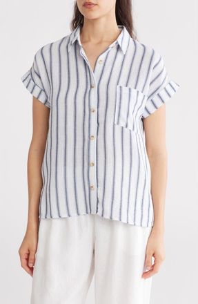 Blu Pepper Stripe Button-Up Shirt in Navy at Nordstrom Rack, Size Large