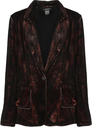 Avant Toi Melange Fluweel Jas - Dames - Blazers - Rood - XS - Leer - Jassen