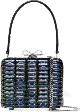 Self Portrait Tas verfraaid met kristallen - Blauw