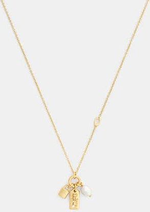 Coach Pearl Charm Pendant Necklace