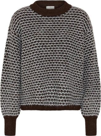 Kaffe KAmarlla Pullover - Dames - Ronde hals truien - Grijs - L - Wol - Truien & Vesten